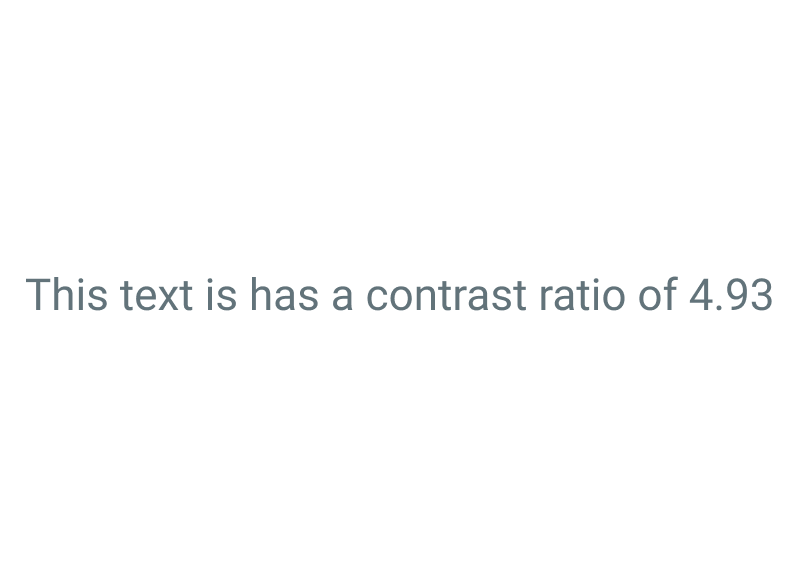 Text with a contrast ratio above 4.5:1. The text is easy to read.