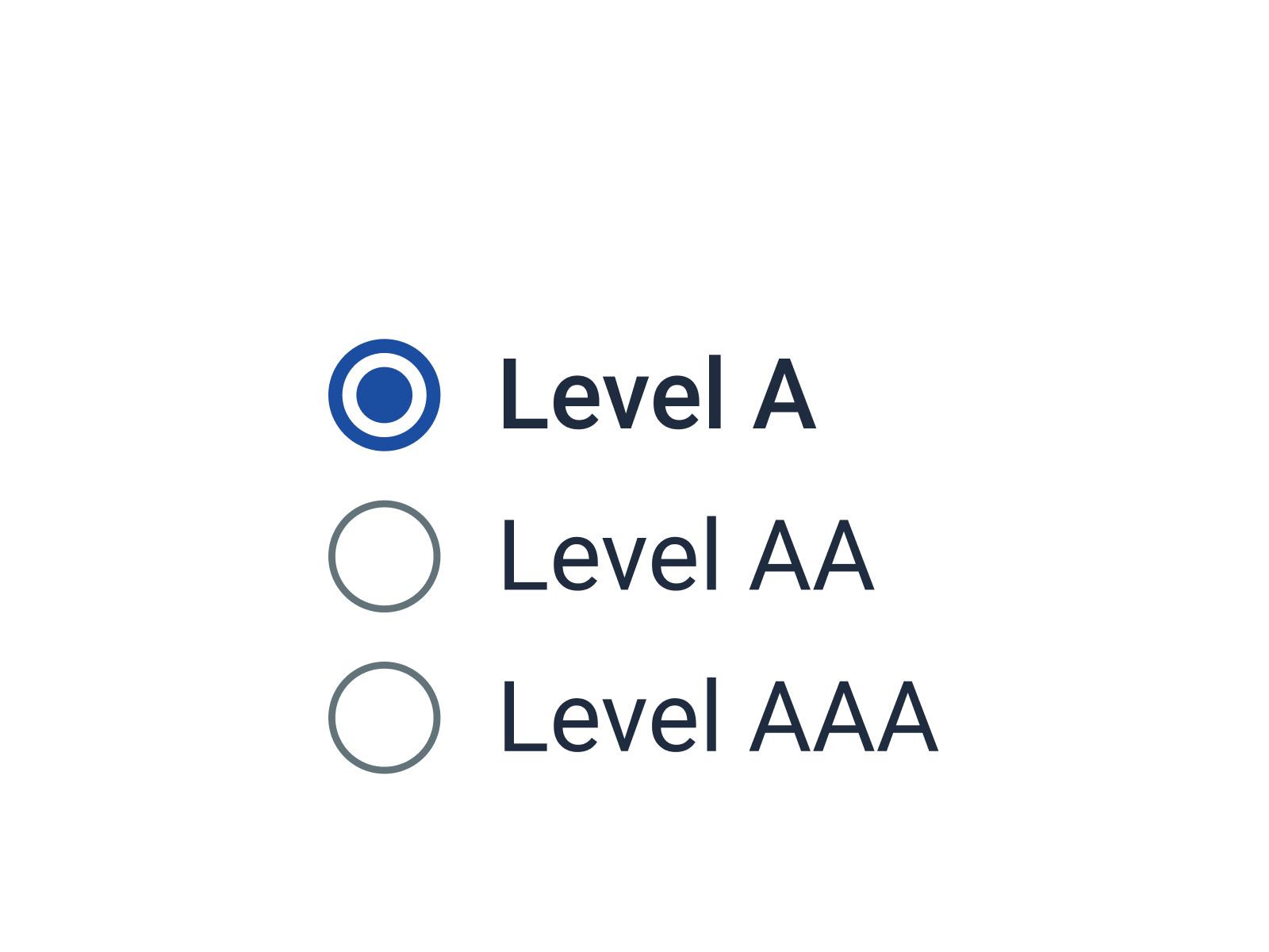 A group of radio buttons without a visible label