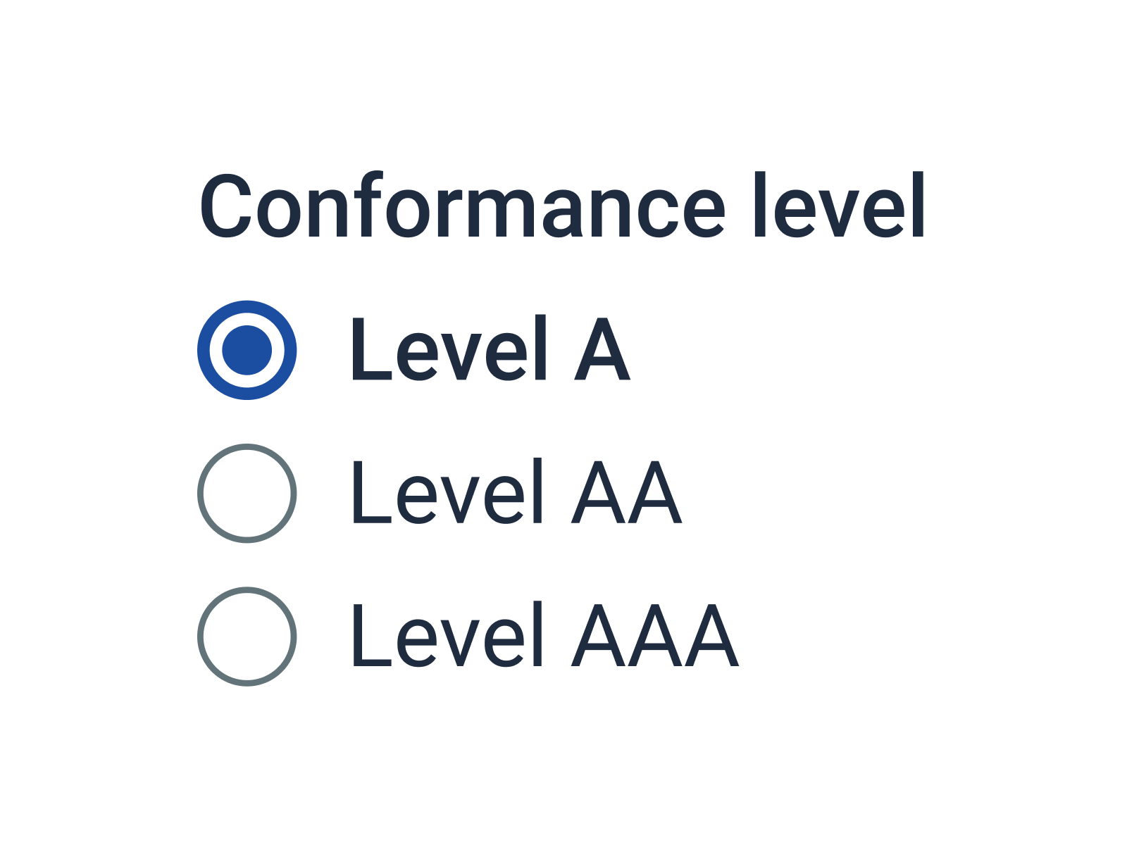 A group of radio buttons with a visible label.